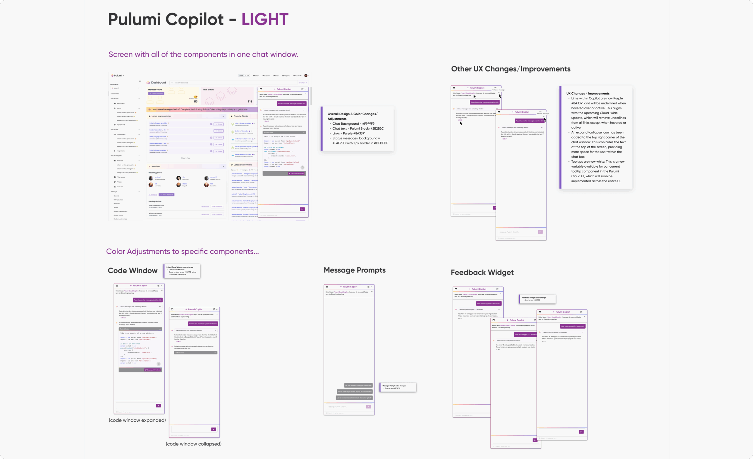Pulumi Copilot - Light UI components and guidelines