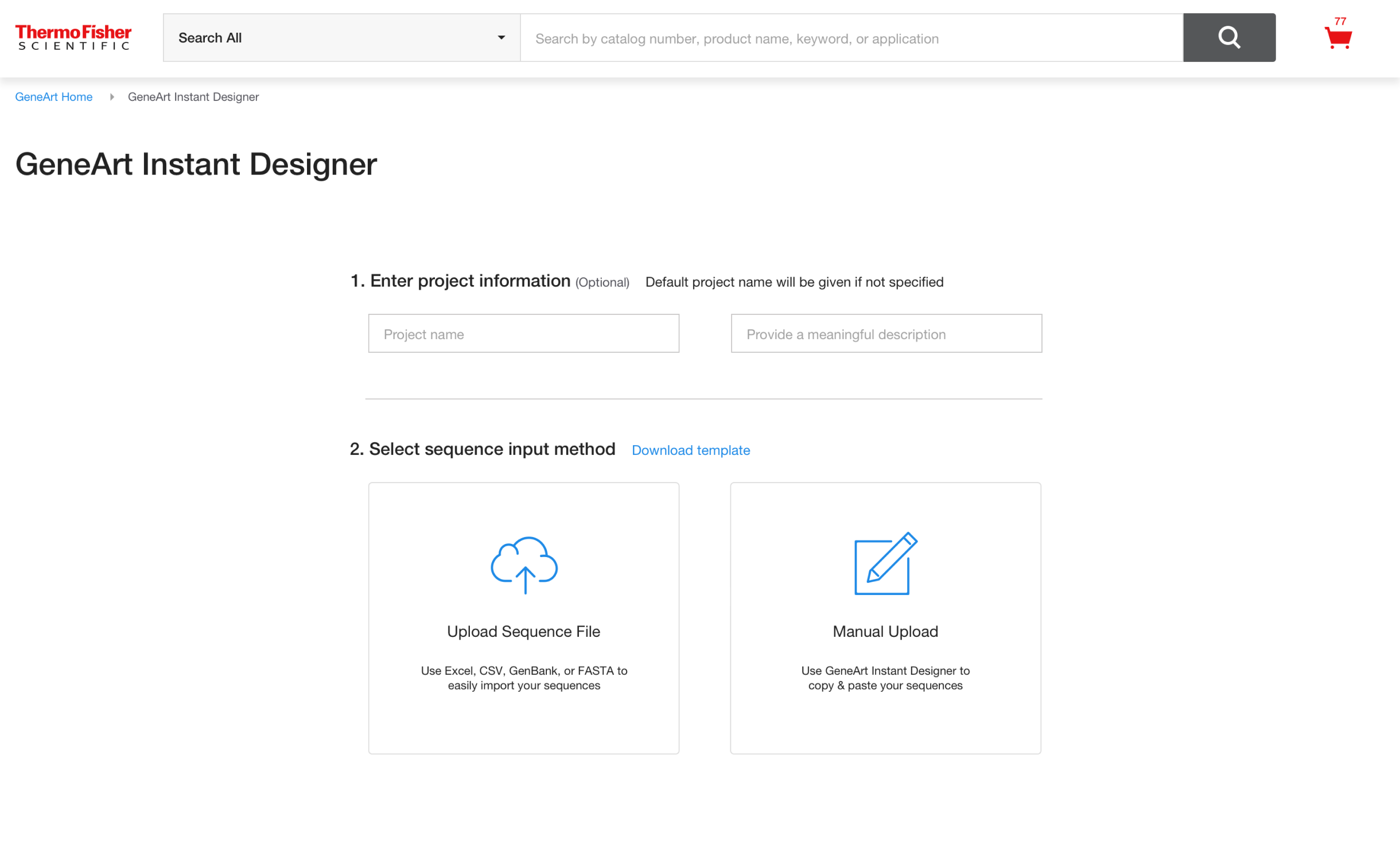 Import selection method