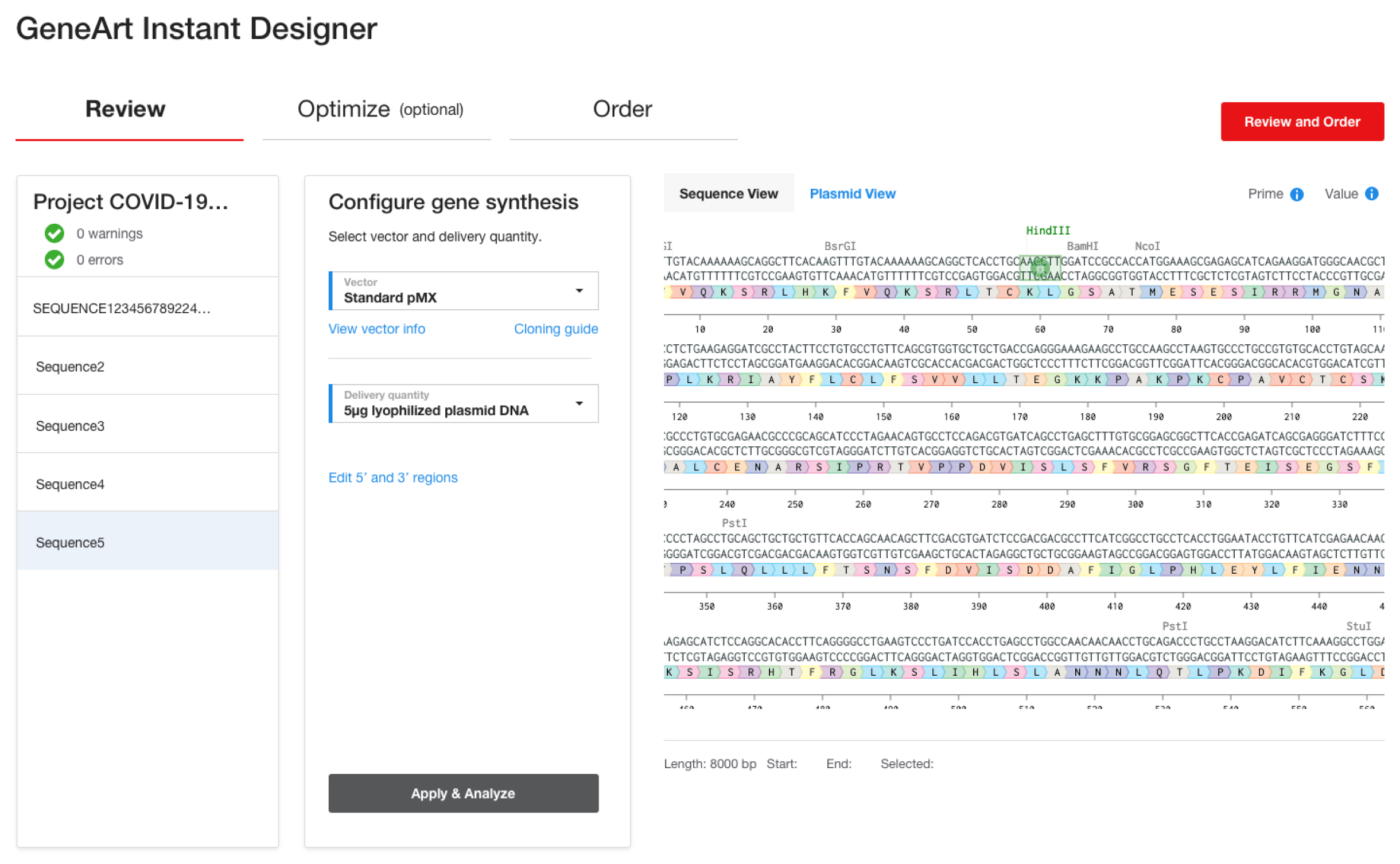 Review/Configure Constructs